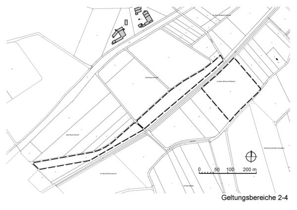 Abb.2.: Geltungsbereich 2-4 des Bebauungsplans Nr. 19b &raquo;Reichardsweide West&laquo;, 3. &Auml;nderung
