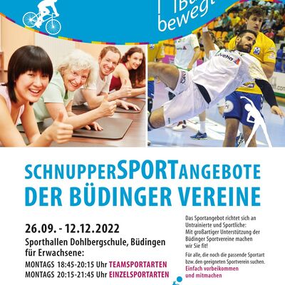 SchnupperSPORTangebote der Büdinger Vereine - Sport und Spiel für Kids (ab 6 Jahre)