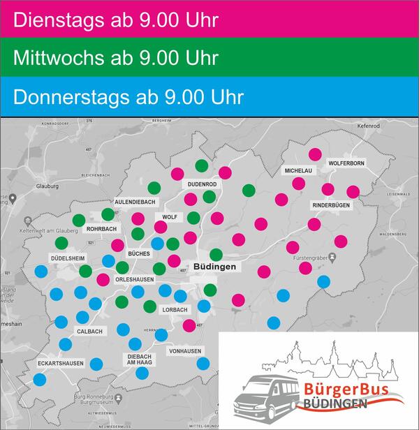 Karte Bürgerbus