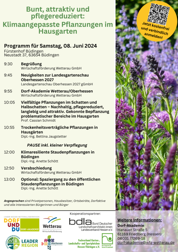 Bunt, attraktiv und pflegereduziert: Klimaangepasste Pflanzungen im Hausgarten am Samstag, 08. Juni 2024