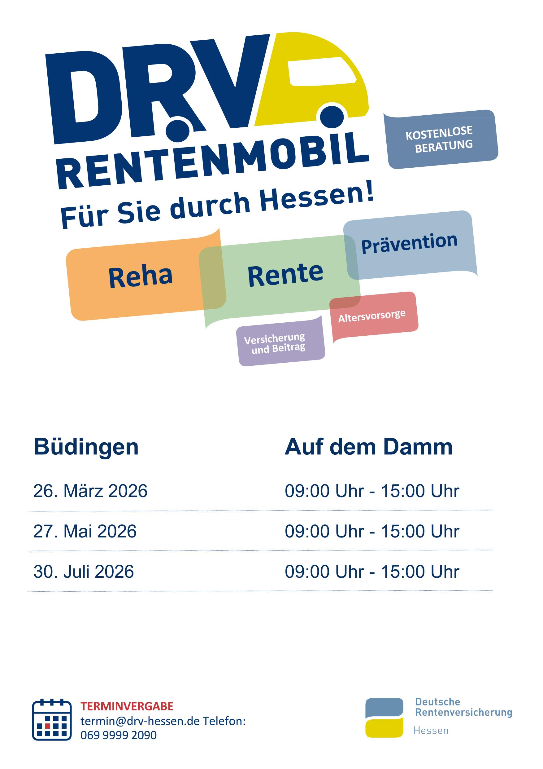 Plakat Termine Rentenmobil 2026