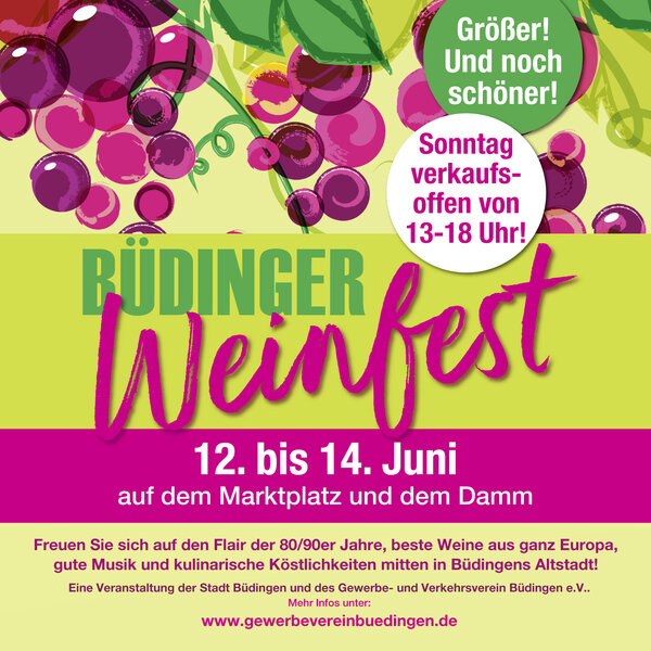 Plakat des B&uuml;dinger Weinfestes