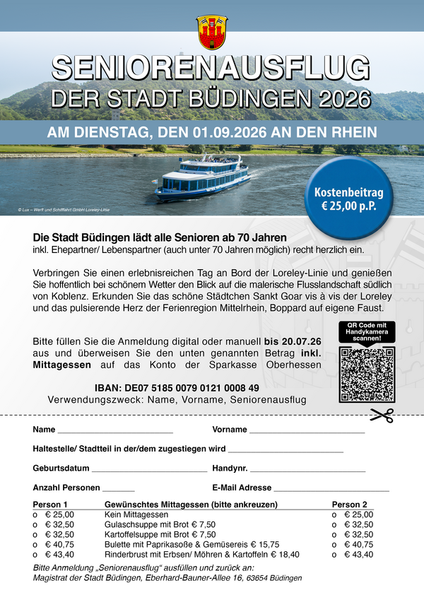 Flyer Seniorenausflug 2026 Vorderseite