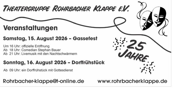 Plakat Rohrbacher Klappe