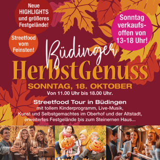 Plakat zum B&uuml;dinger Herbstgenuss 2026