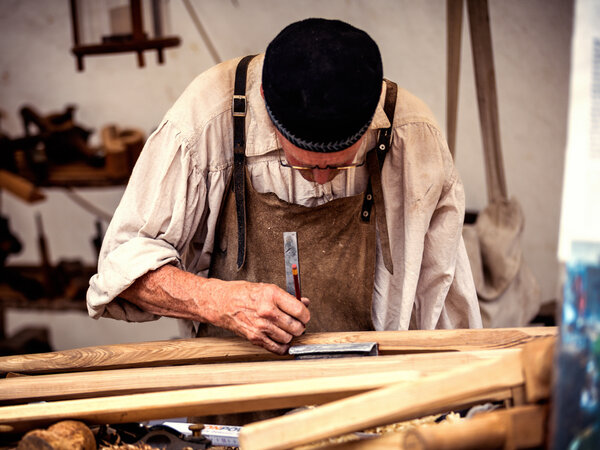 Bild eines mittelalterlichen Handwerkers