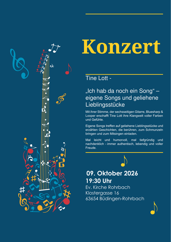 Konzert Tine Lott Kirche Rohrbach 09.10.2026